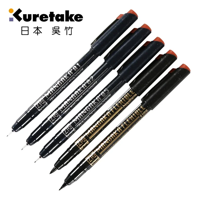 Японская ручка Kuretake Fine Line игольная водонепроницаемая с тонкими линиями 1 Фото №2