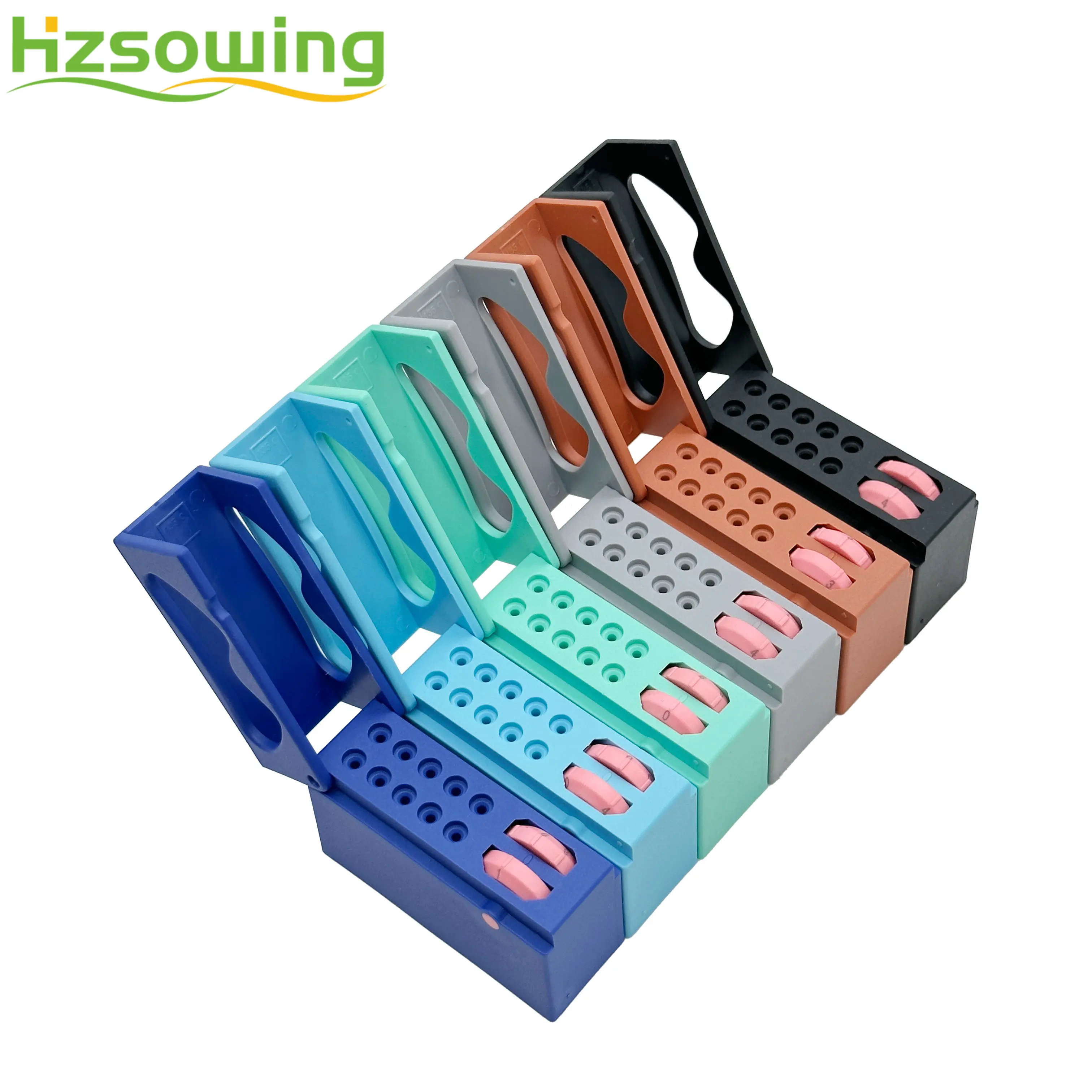 

Dental Disinfection Holder 10 Holes With Memory Autoclavable Plastic Endo Box Dentist Endodontic Cleaning Case