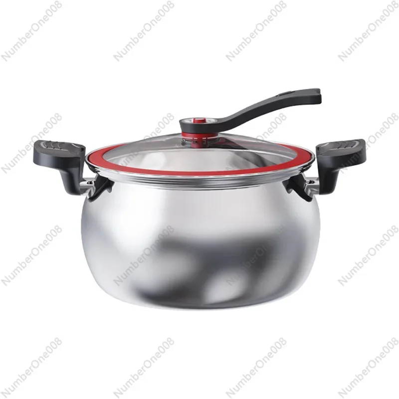 

Мини-скороварка из нержавеющей стали 304, многофункциональная кастрюля для тушения с двойной ручкой, большая емкость, суповарка без покрытия