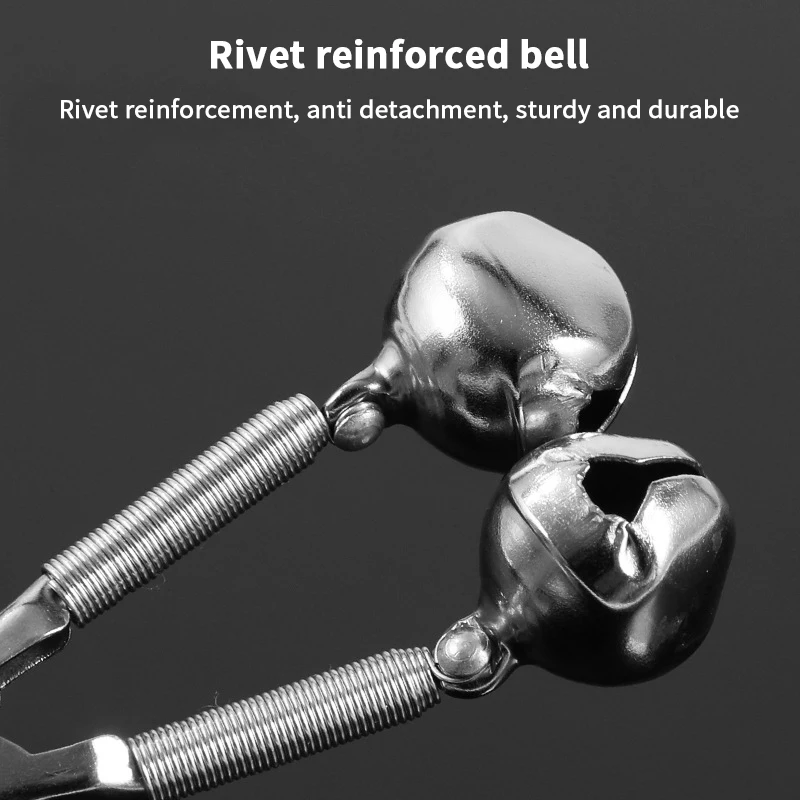 5/10 قطعة الصيد تنبيه جرس كليب الفولاذ المقاوم للصدأ الأسماك لدغة الصوت إنذار الصيد رود المشبك حلقة المغذية العلوي تلميح كليب صيد السمك #5