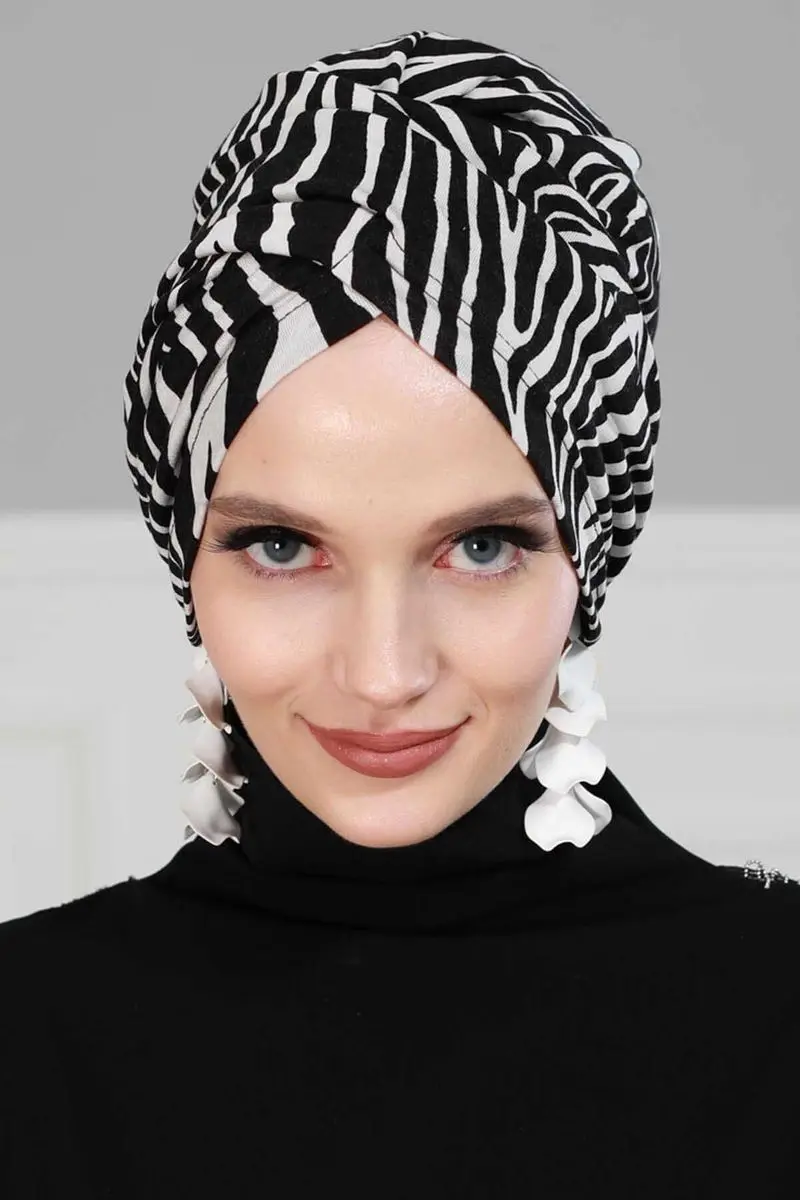 Hijab osso zebra modelado