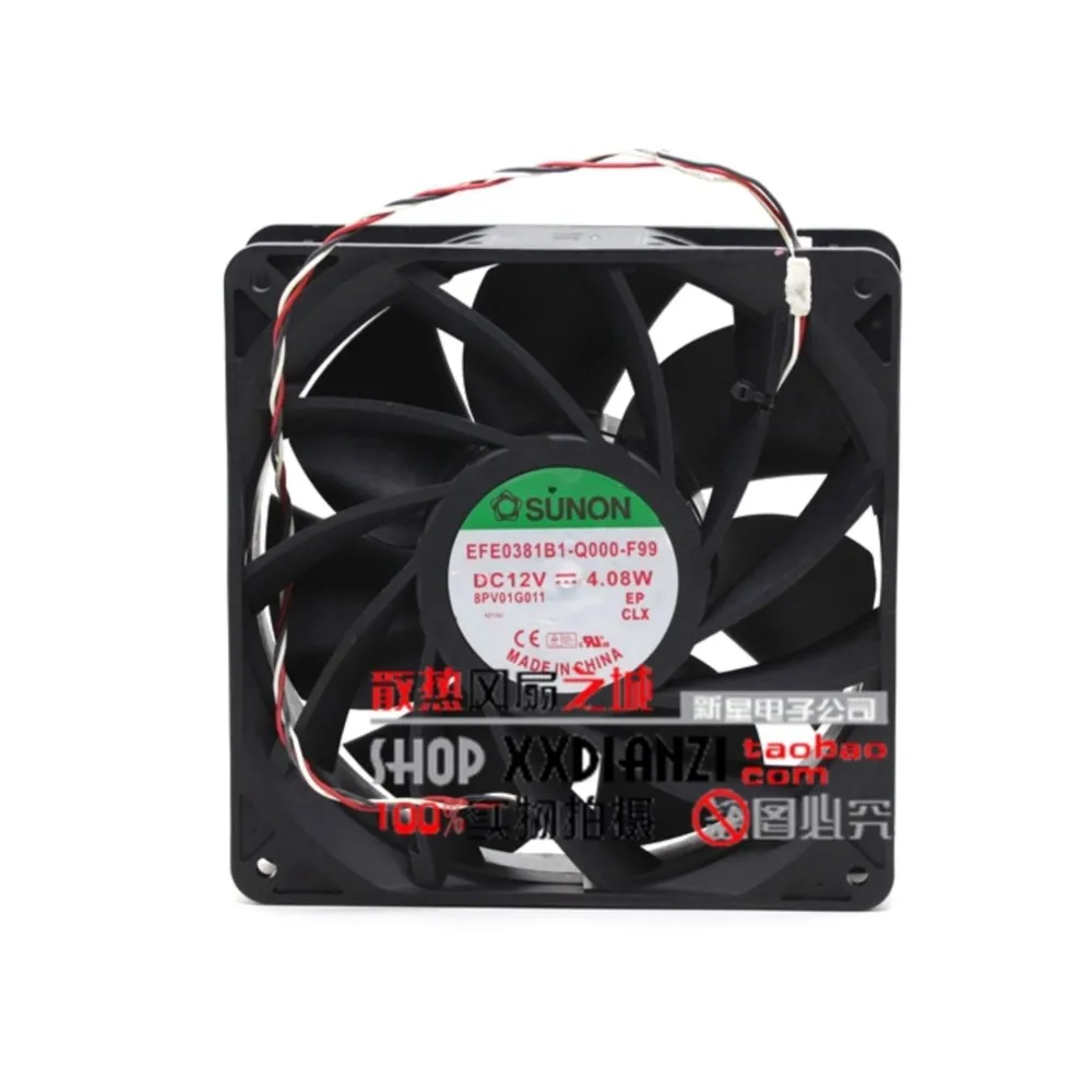 For Sunon EFE0381B1-Q000-F99 14CM 140mm 14038 DC 12V 4.08W dual ball bearing server inverter cooling fan