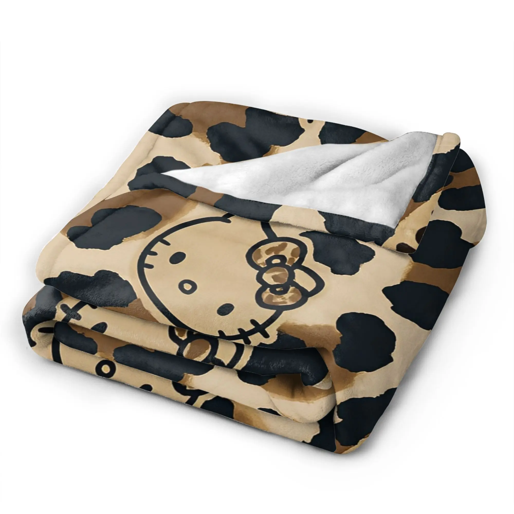 بطانية هالو كيتي عالية الجودة، بطانية رمي فائقة النعومة، مفرش سرير مطبوع لغرفة نوم الأطفال #2