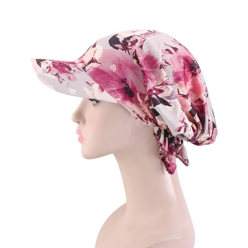 New Paisley Print Hijab Caps Square Shape Elastic Islamic Bottoming Hat Breathable Adjustable Baseball Cap Outdoor Sunshade