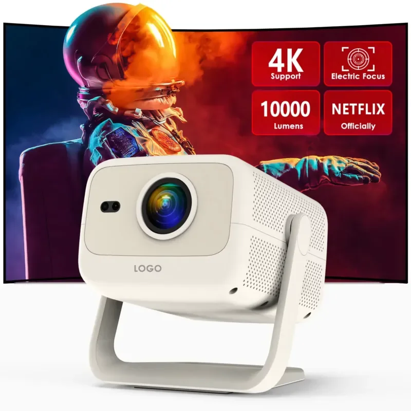 Javoda R2F Portable Mini Proyector 4K FHD with Smart BT Wi-Fi LED Screen Netflix Compatible Home Projector