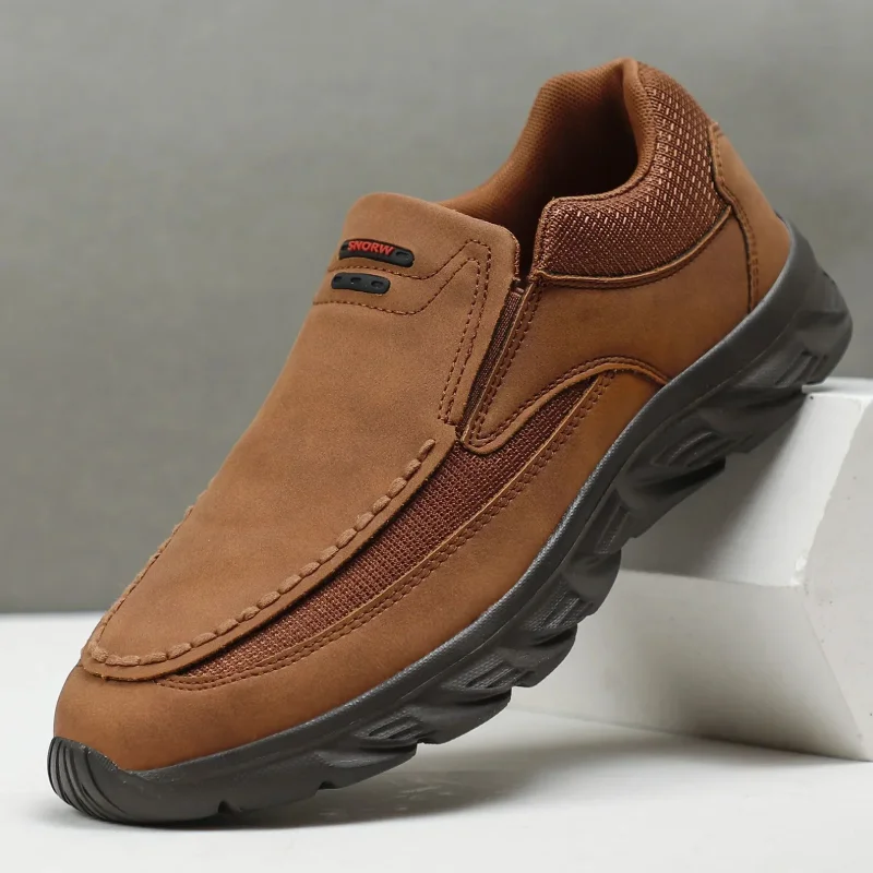 

Men Leather Casual Shoes Breathable Loafers Men Sneakers 2026 New Male Comfortable Leather Flat Footwear Sneakers Men Shoes