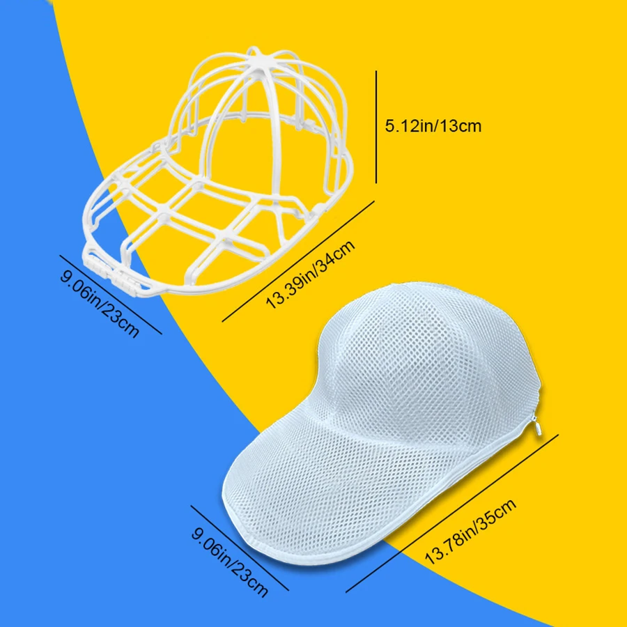 เครื่องล้างหมวก 1 ชิ้น ของใช้ในครัวเรือน อุปกรณ์ซักรีด โครงป้องกันหมวกป้องกันการเสียรูป แข็งแรง