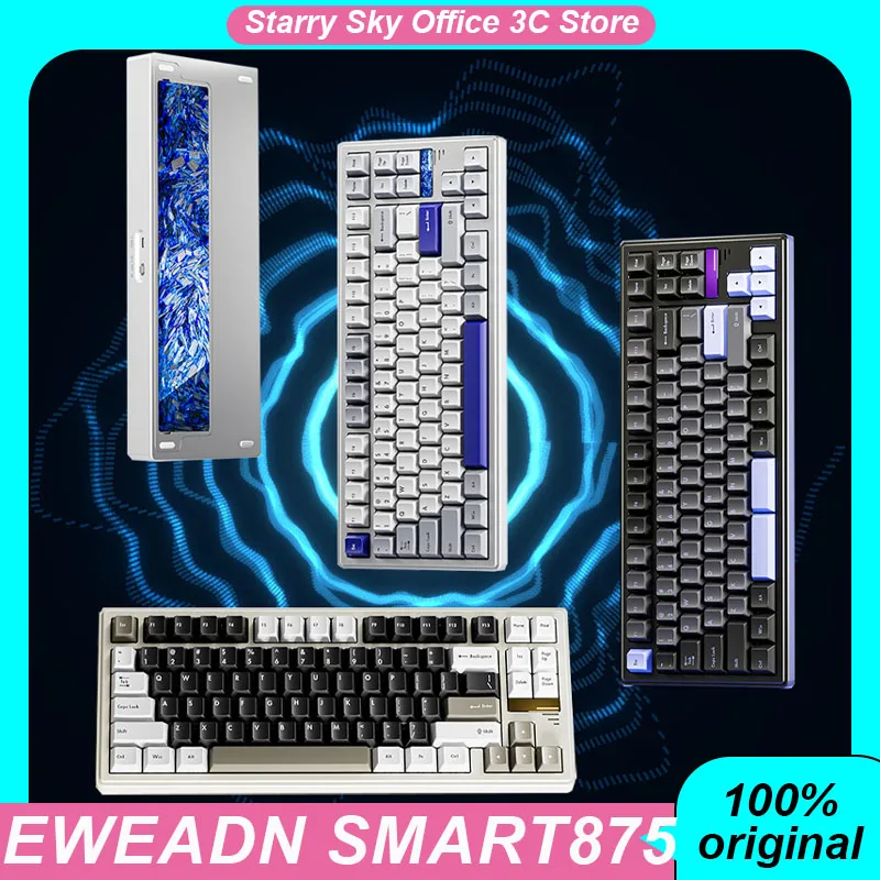 

Eweadn Smart875 Mechanical Keyboard Aluminum Alloy Wireless 3mode 8000mah Long Battery Life Laptop Customized Gaming Keyboard