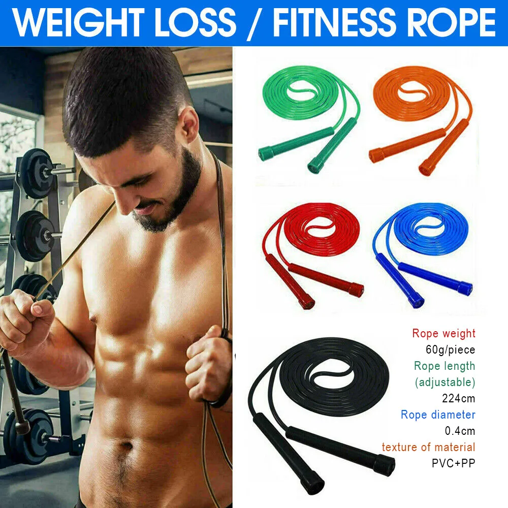 6pcs Skipping Rope Jump Crossfit Professional Gym PVC Adjustable Fitness Equipment Muscle Speed Exercise MMA Training workout