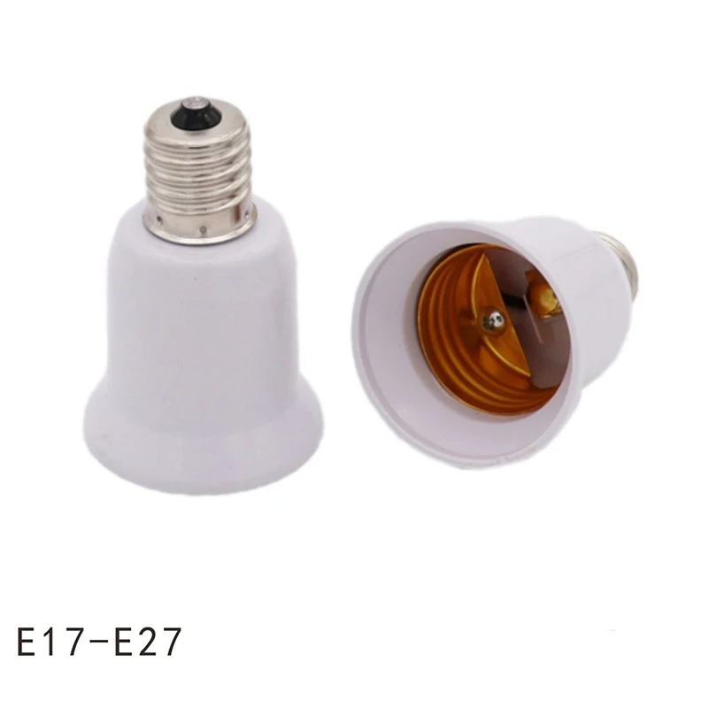 E17 Lamp Socket E17 to E27 LED Halogen CFL Light Bulb Lamp Adapter