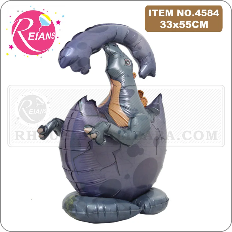 3D Standing Cartoon Dinosaur Baby Egg Foil Balloon Tyrannosaurus Triceratops Balloon Baby Shower Toy Gifts Birthday Party Decor