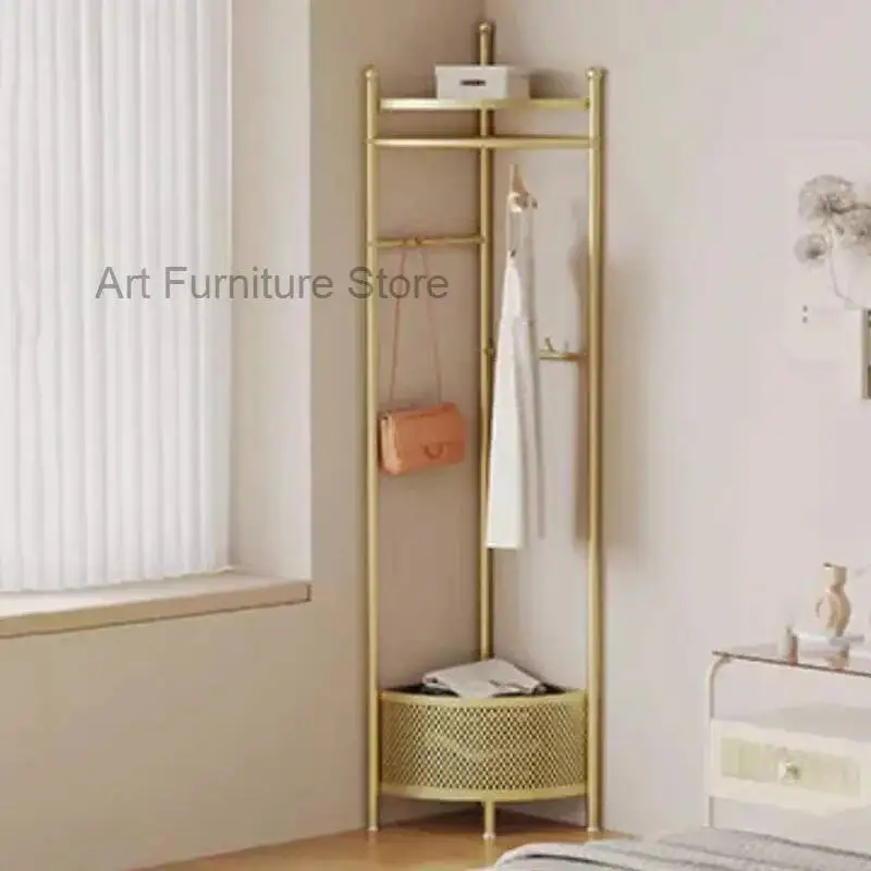 

Hanger Clothes Rack Gold Entrance Hall Nordic Dresses Cabinets Clothing Rack Boutique Rail Perchero Pared Home Furniture WJ30XP