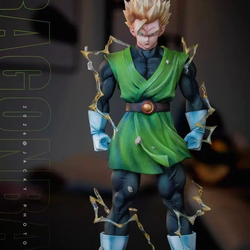 Dragon Ball Son Gohan Action Figure Green Outfit Lightning Effect Anime Desktop Ornament Collectible Gift For Adult Collector - view 3
