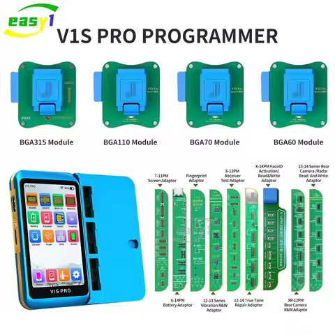 JC V1S PRO Programmer BGA315/110/70 Module For IPhone 6-14 True Tone Battery Nand Flash Read&amp; Write JCID Detection Adaptor