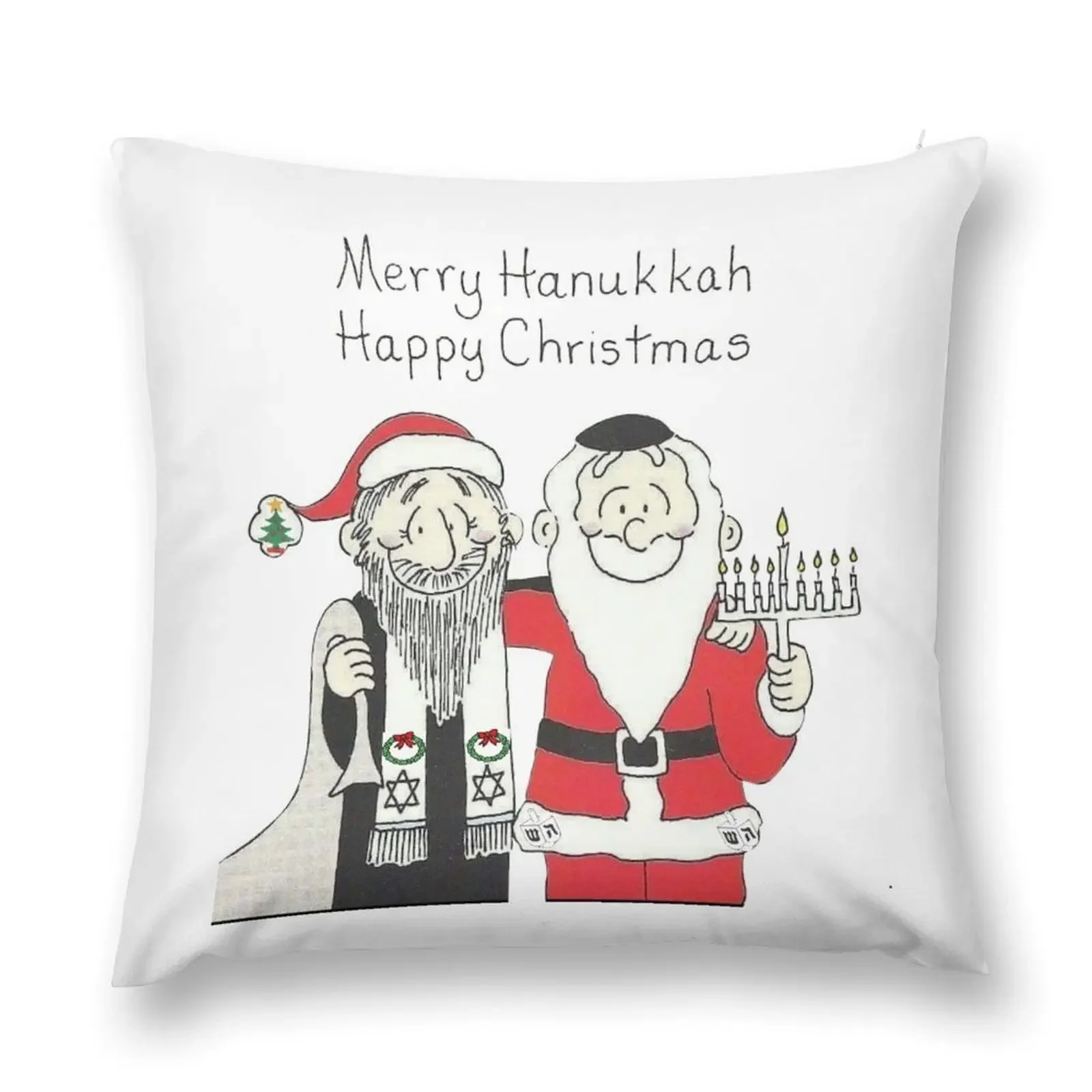 Celebrate Both, Interfaith, Hanukkah and Christmas, Chanukkah Throw Pillow Pillow Decor pillows decor home pillow