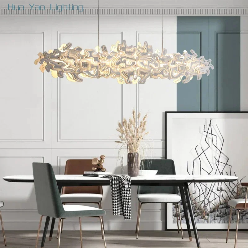 Light Luxury Chandeliers Nordic Postmodern Restaurants Living Room Chandeliers Creative Fashion Bars Indoor Ligh