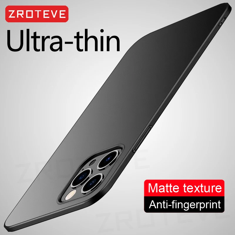 For iPhone15 Pro Max ZROTEVE Slim Matte Hard PC Cover For iPhone 15 14 11 12 13 Mini X XS XR 7 8 SE