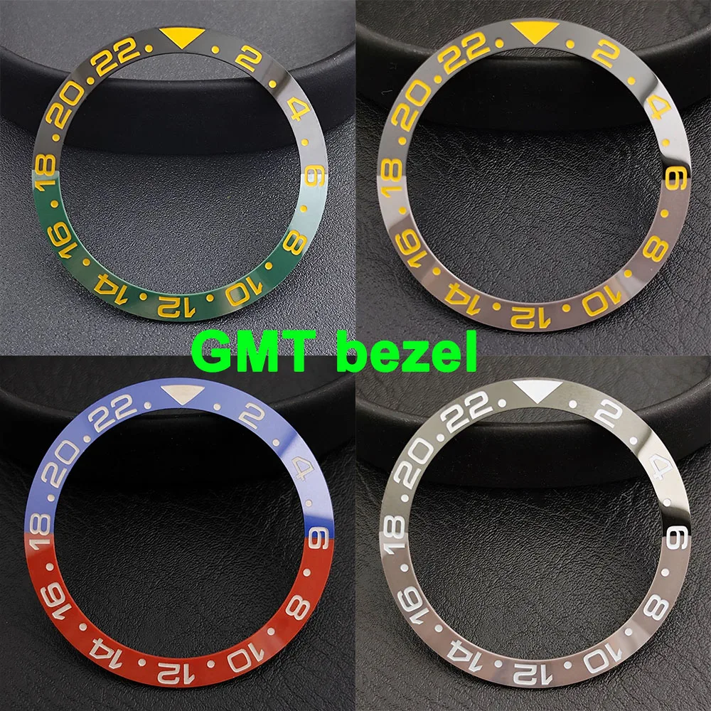 

GMT bezel 38mm ceramic bezel GMT diving bezel Fit for 40mm men's watch replacement ceramic/aluminum bezel insert
