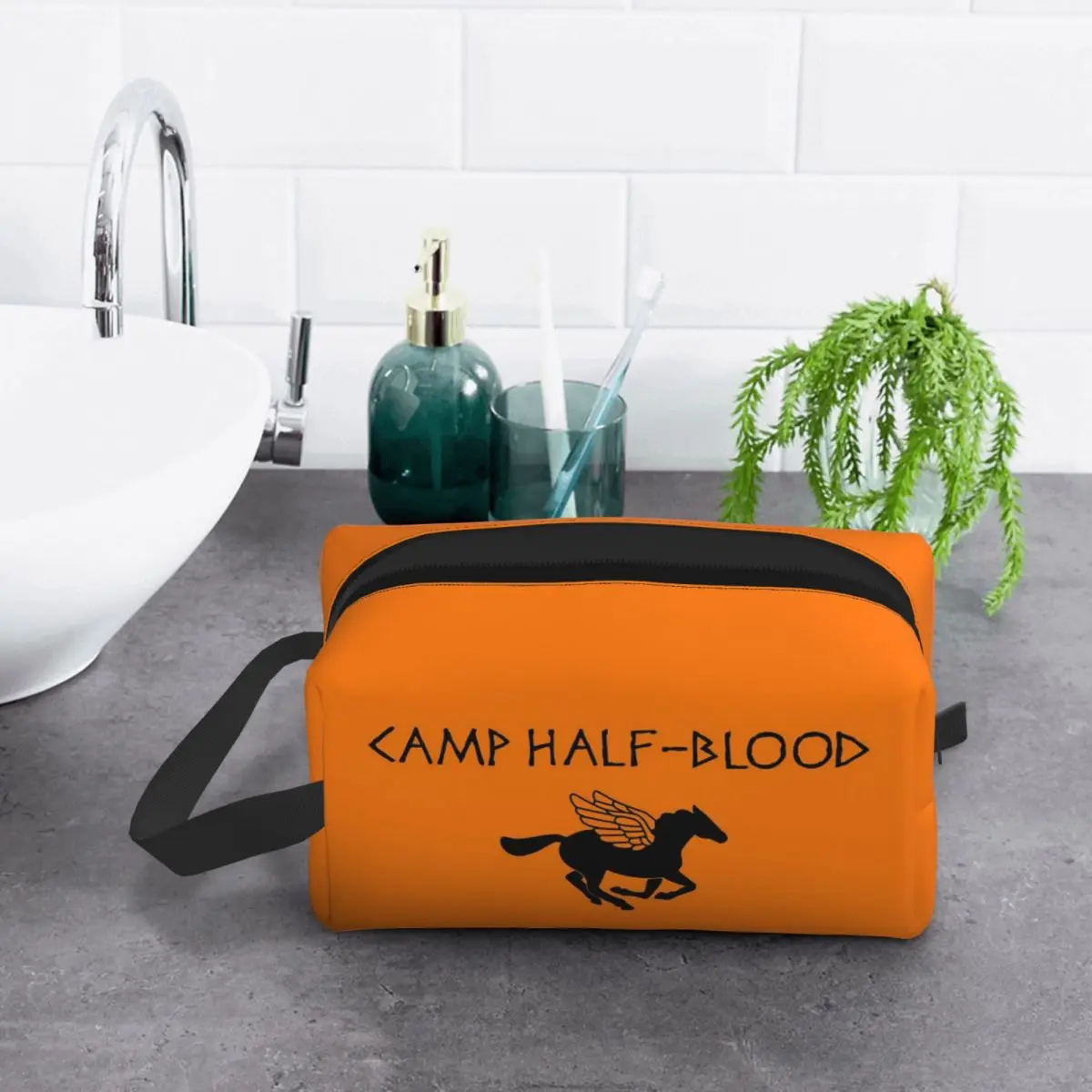 

Camp Half-Blood - Percy Jackson Makeup Bag Cosmetic Organizer Storage Dopp Kit Toiletry Cosmetic Bag Pencil Case
