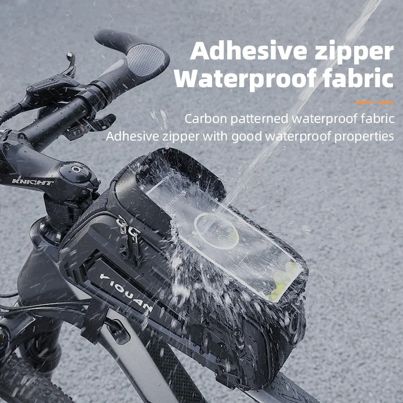 حقيبة دراجة مقاومة للمطر، هيكل صلب، شاشة لمس مقاومة للماء، سعة عالية، دراجة الطريق، دراجة هوائية جبلية، مضادة للاهتزاز، حقيبة دراجة ركوب الدراجات