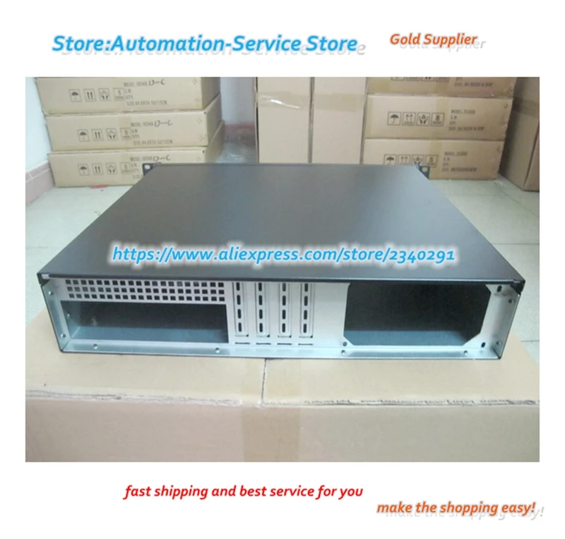 2U390 Chassi Curto 2U Servidor de Controle Industrial Firewall Chassi Industrial ATX PC Potência Profunda