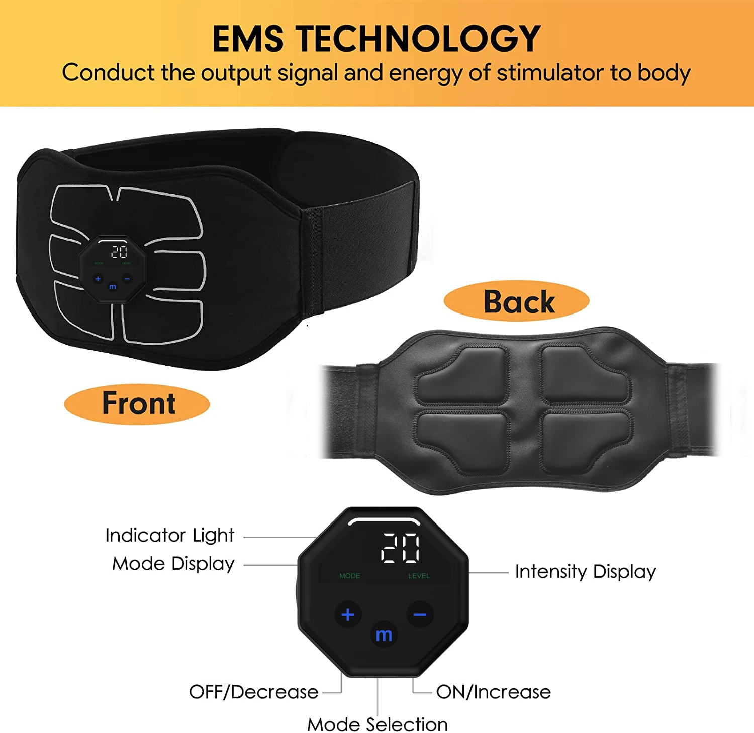 Smart EMSWireless Abs Muscle Stimulator Fitness room Abdominal Training Belts Electric Weight Loss Fitness Body Slimming Massage