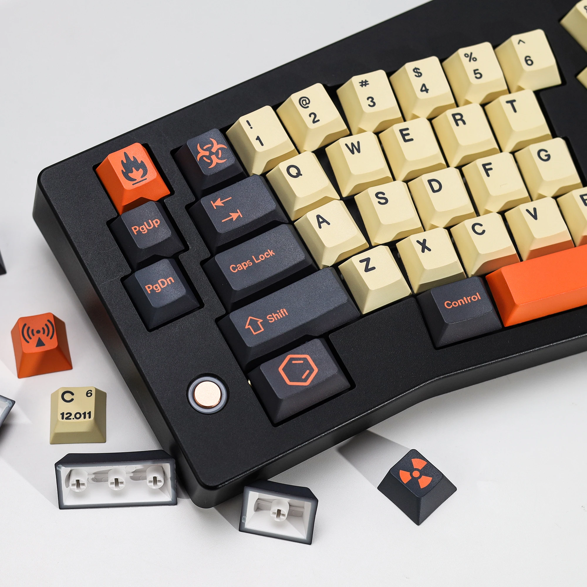 KBDiy GMK Tastenkappen Retro GMK Carbon Cherry Profil PBT Alice Tastenkappen Benutzerdefinierte DIY für MX-Schalter Gaming 60 Mechanische Tastatur KIT – Detail 21
