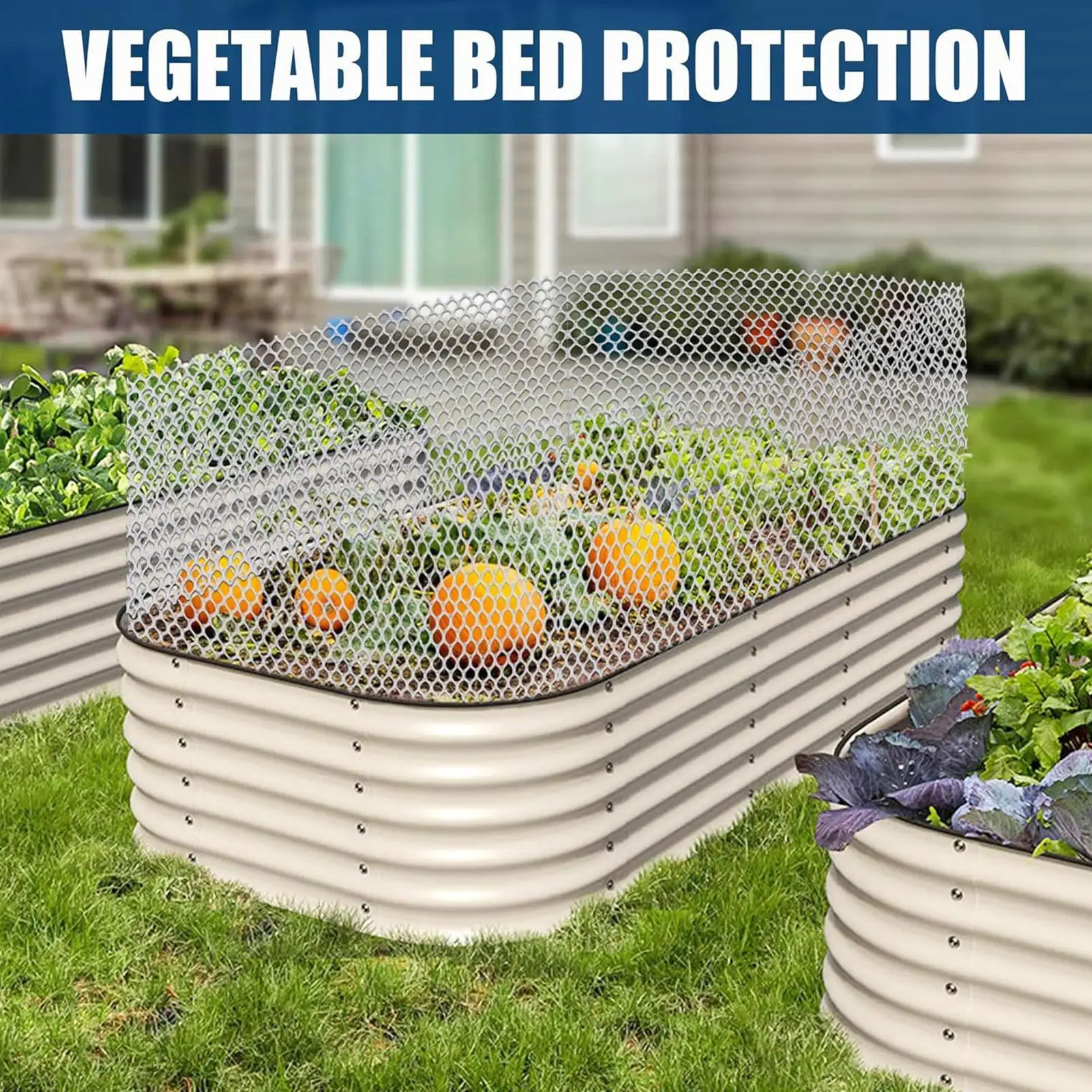Chicken Wire Mesh 15.7 Inch x 10 Ft Mesh Netting Garden Fence with 50 Zip Ties for Chicken Dog Cat Pet Bunny Poultry Plant