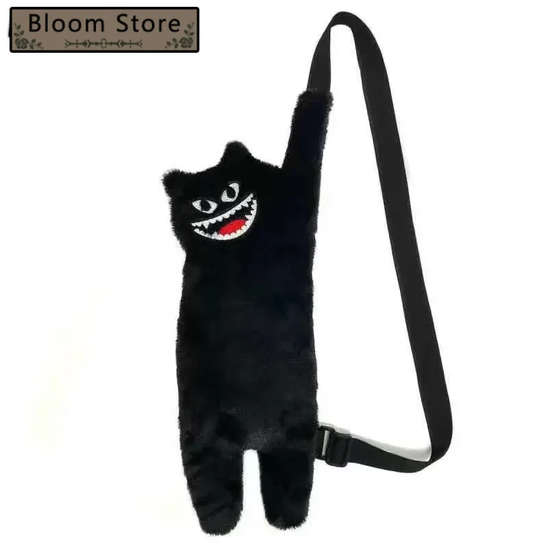 

Japanese Cartoon Fluffy Cat Shoulder Bag Women Kawaii Cute Haruku Handbags Y2k Aesthetic Chic Casual Crossbody Bags Streetwear