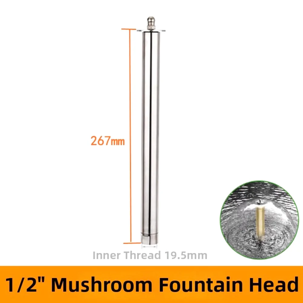 For Garden Fountain Nozzle Stainless Steel Mushroom Type Sprinkler for Lawn Irrigation 4 inch 6 inch 1 inch Models