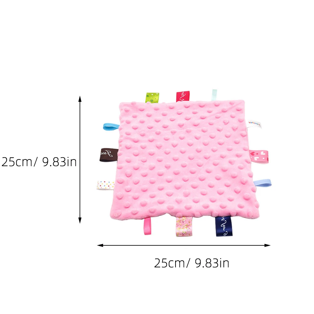 

2pcs Baby Soothing Handkerchief 25x25cm Knitted Soft Towel Newborn Random Color Easy Wash Reusable Durable Toy