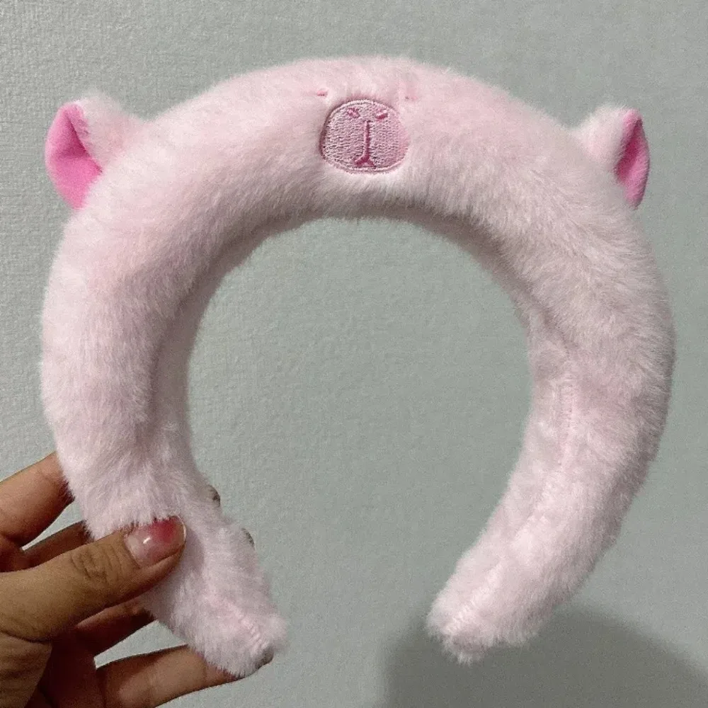 PP Cotton Capybara Headband Soft Hair Hoop Capybara Plush Hair Clip Hairpin Colorful Cartoon Animal Hair Accessories Women