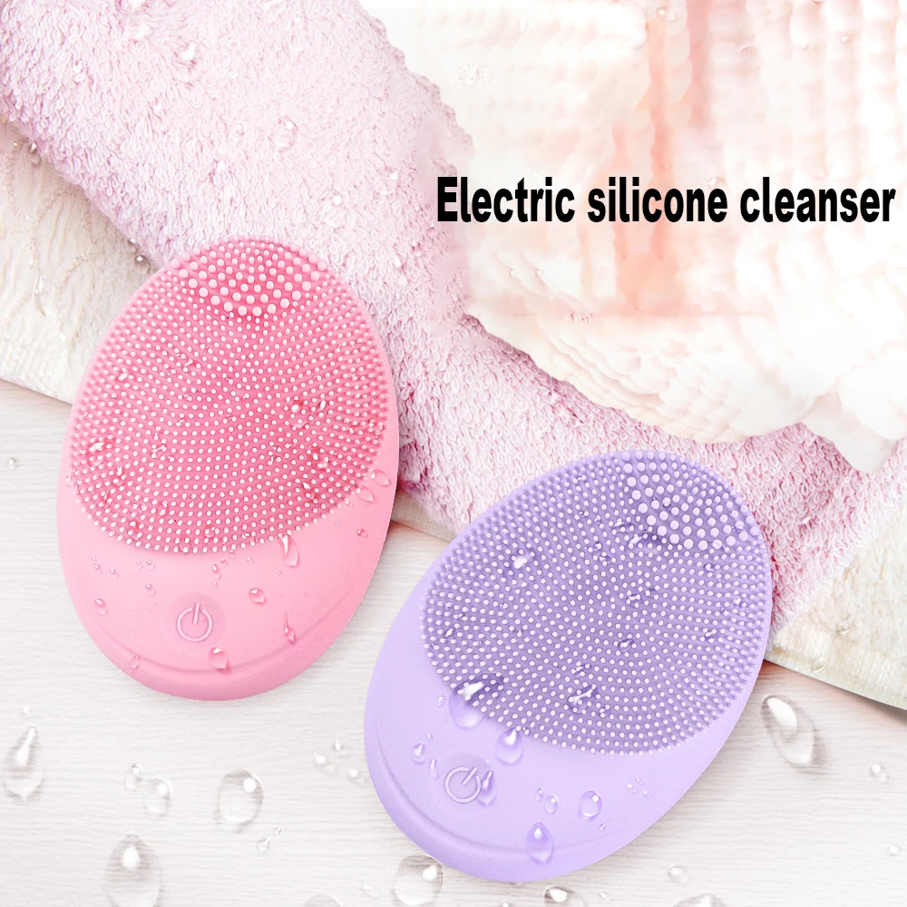 Electric silicone face brush skin massager facial cleanser sonic vibration cleaner deep hole face brush machine Skin Massager