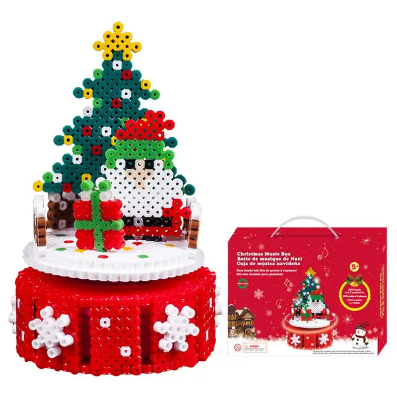 

Button Art Toy For Toddler Santa Claus Christmas Tree Blocks Stacking Toys Mini Blocks Building Toys Santa Claus Christmas Tree