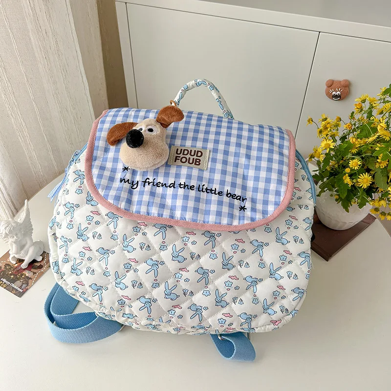 Korean Ins Handheld Shoulder Bag Large Capacity Quilted Mommy Bag Child Shoulder Bag Accessories Bag Kindergarten Baby Bag