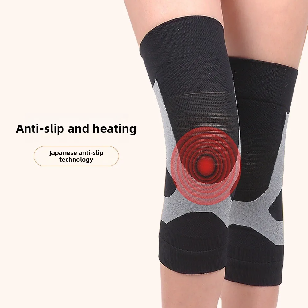 تدفئة ساق الركبة المحبوكة من الجرافين - مريحة ومسامية ومقاومة للبرودة لكبار السن وأكمام حماية المفاصل