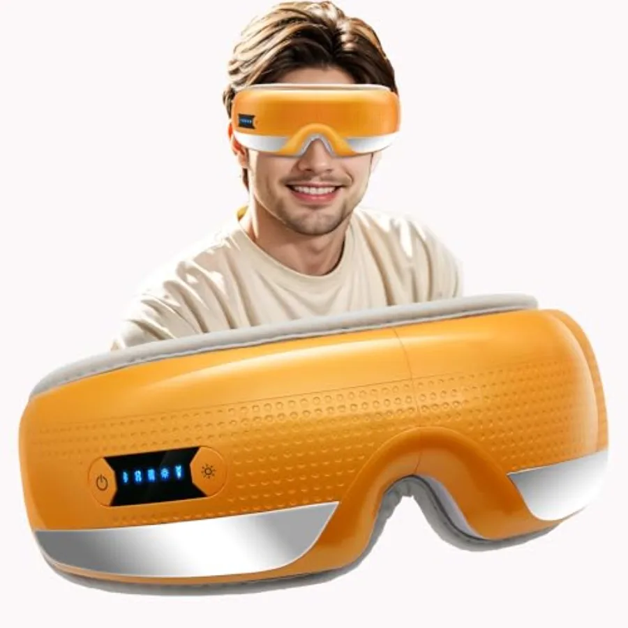 

Массажер для глаз от сухости, темных кругов и отеков. Массажная маска для глаз с подогревом. Средство от мигрени. Подарок на День святого Валентина.