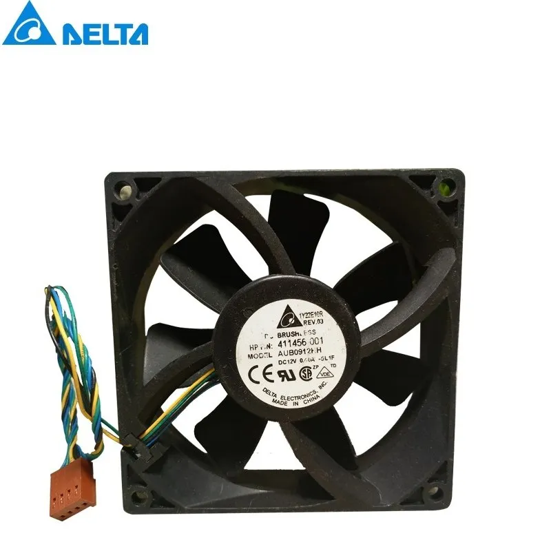 

AUB0912HH 9225 92 мм 90 мм 411456-001 DC12V 0,40A Серверный кулер ШИМ Вентилятор охлаждения для Delta