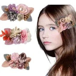 2022 new Baby Girl hair Clips Hairpin Cute Baby Newborn Head Flower Toddler hair Barrettes Headwear Kids hair Accessories