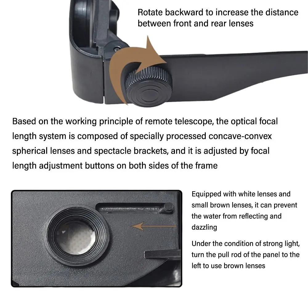 Foldable Portable Glasses Style Magnifier Binoculars Binoculars for Bird Watching Binoculars Fishing Telescope
