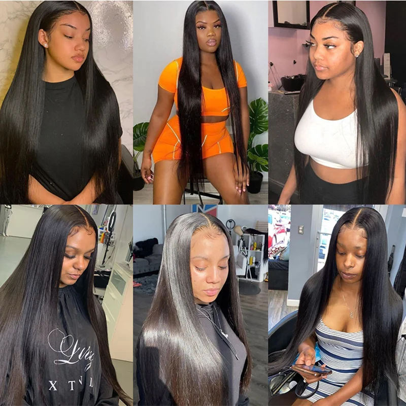 Straight Natural Color Lace Front Human Hair Wigs SOKU Brazilian 13x1 T/L Part Lace Hair Wig For Black Women Middle Part Wig
