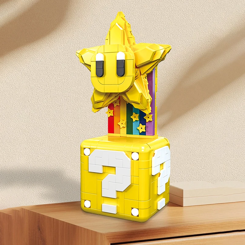 

MOC Rainbow Stars Model Creative Assembly Building Block Bricks Toys Educational Desktop Decoration Puzzle Toys For Kids Gifts