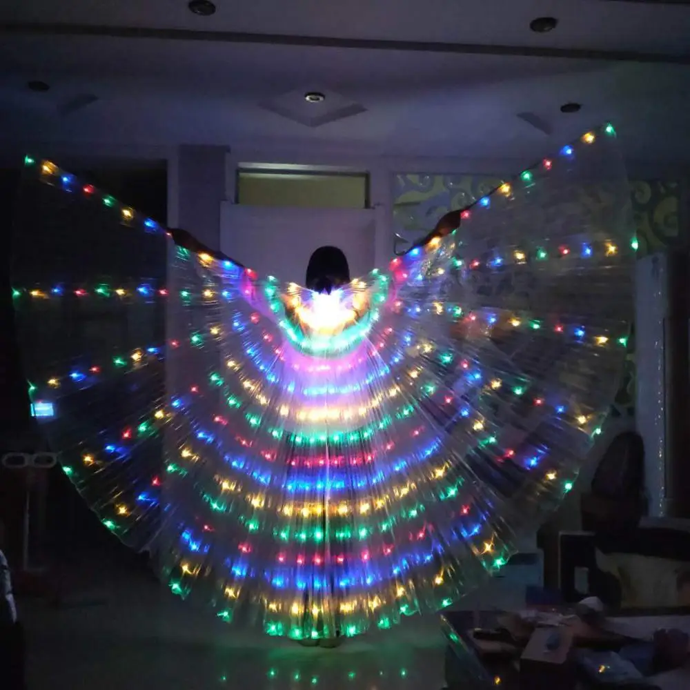 Children and Adult Voice-activate LED Butterfly Wings Belly Dance Bellydance Carnival Led Costumes Christmas Shows