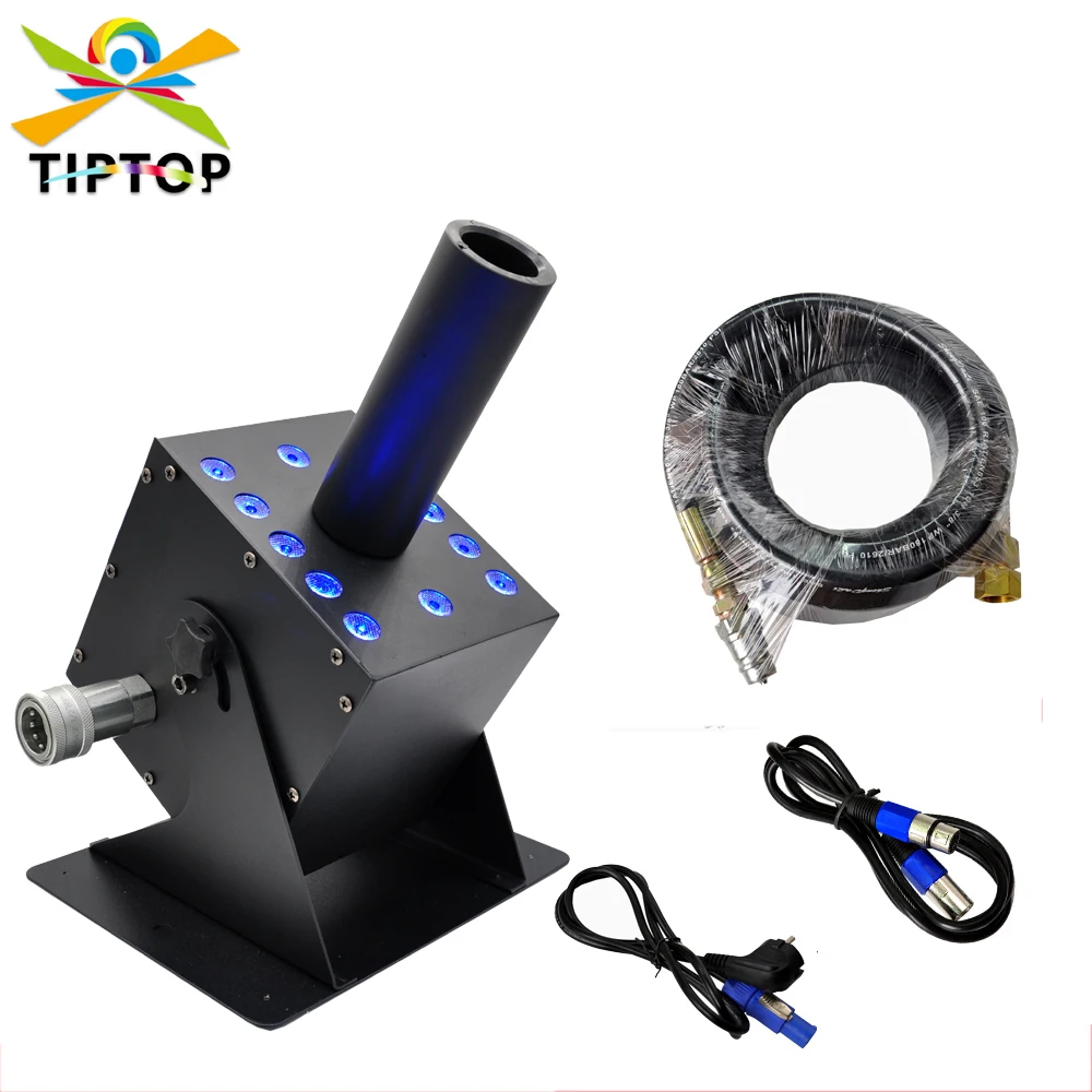 Stage Professional Led Co2 Jet Machine with 12x3W RGB Color Gas IN/OUT 300W Stage Co2 machine co2 gas jet 6-8 meter 110V  220V