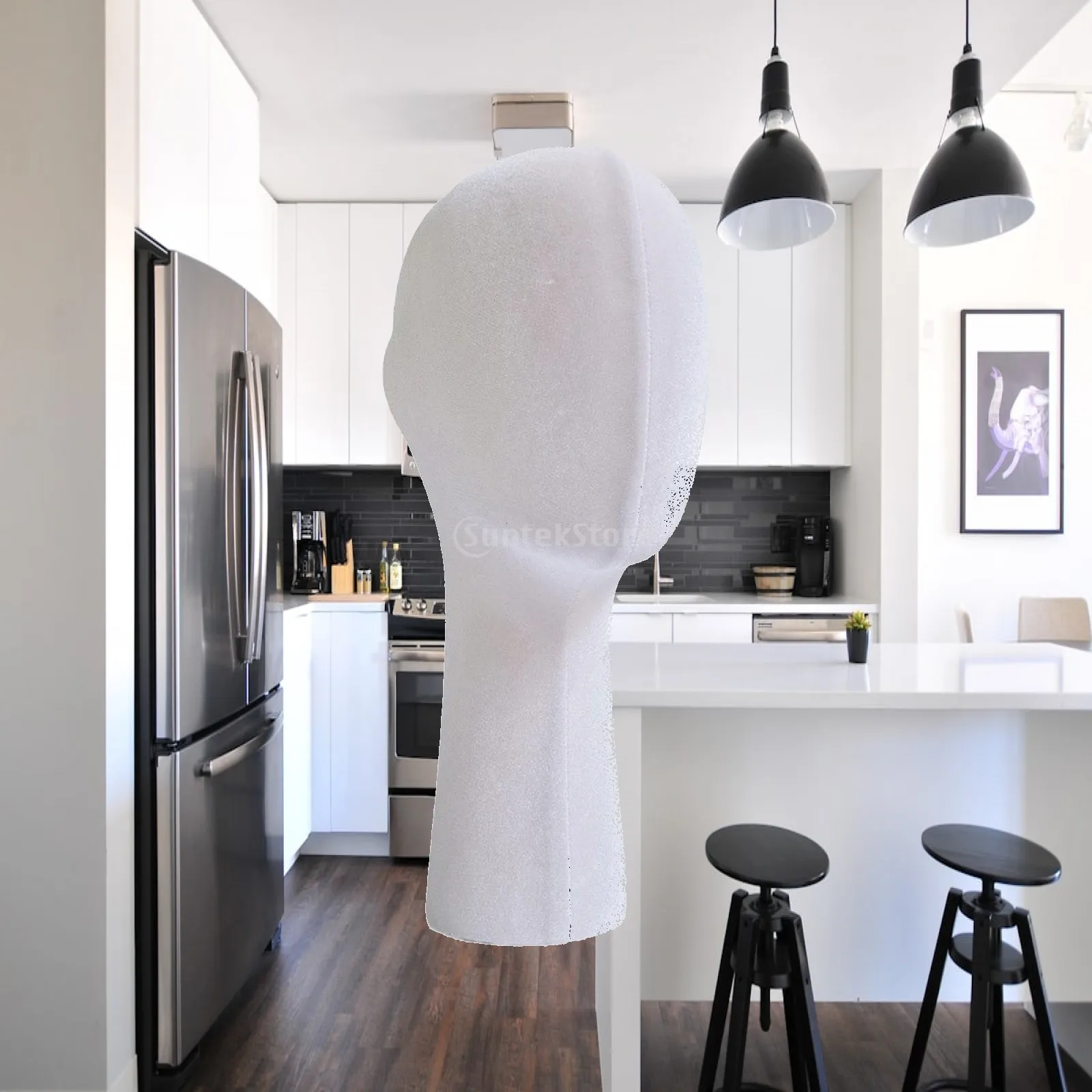 Mannequin Head Stand for Hats Caps Wig Holder Foam Head Model Hat Wig Display Rack Styling Storage for Salon Home Use