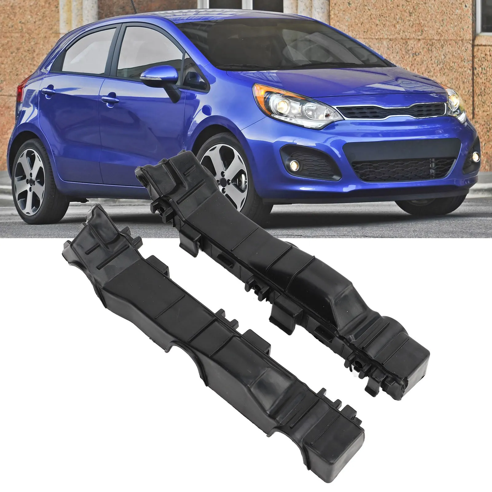 

2 шт., фиксатор кронштейнов переднего бампера 865141W200, правый и левый передний фиксатор, замена кронштейна для Kia Rio