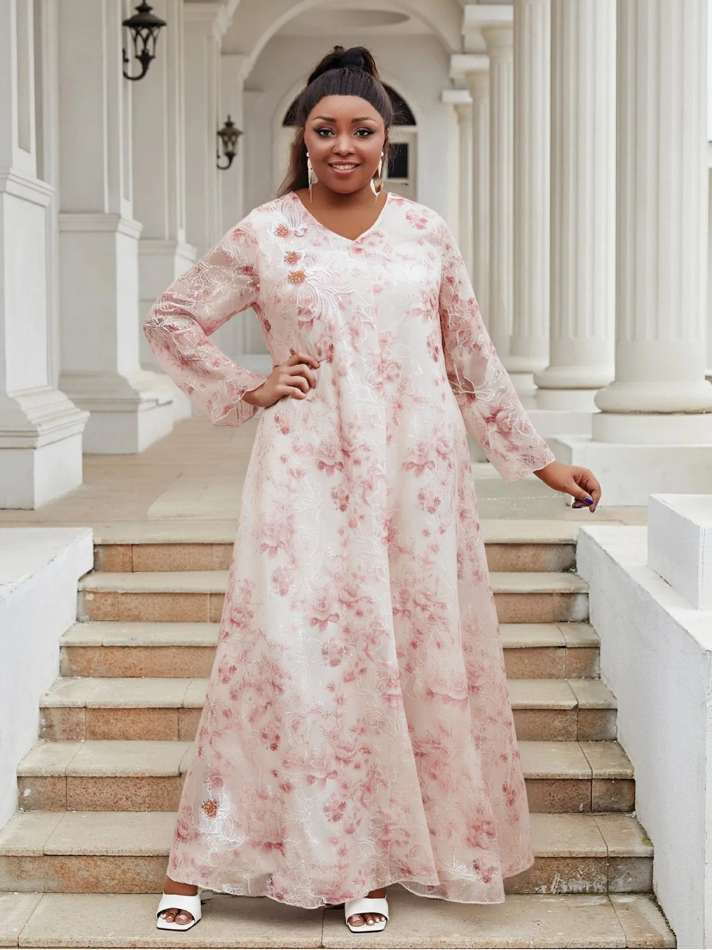 

Eid Women Dress Muslim Abaya Party Jalabiya Ramadan Long Dresses Emboridery Autumn Vestidos Largos Arab Long Robe Morocco Kaftan