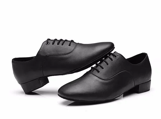 Discount New High Quality White Black PU Leather Men's Ballroom Dance Shoes/ Salsa Tango Dance Shoes/ Latin Dance Shoes Men