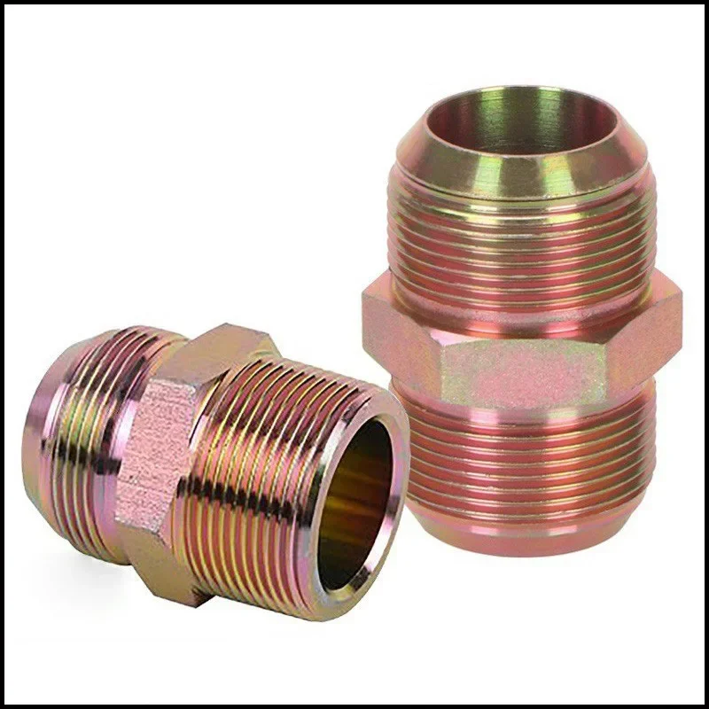 Straight Through Male Connector NPT 7/16 9/16 U3/4 7/8 to BSP 1/8 1/4 3/8 1/2 74° External Cone/British Pipe Fittings Adapter - Image 5