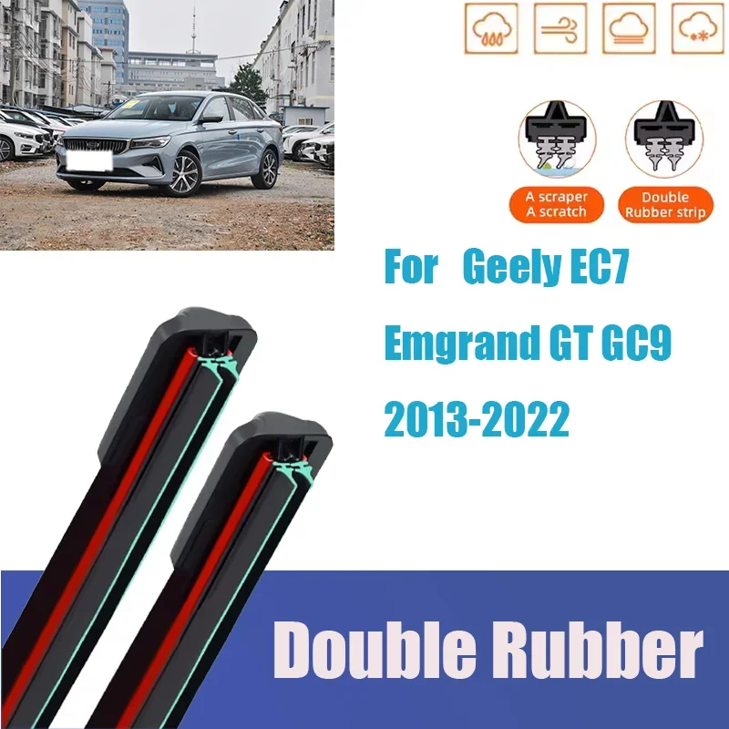 

For Geely EC7 Emgrand GT GC9 Front Windshield Wiper General Autos Multifunctional Soft Double Rubber Autos Accessories Mute